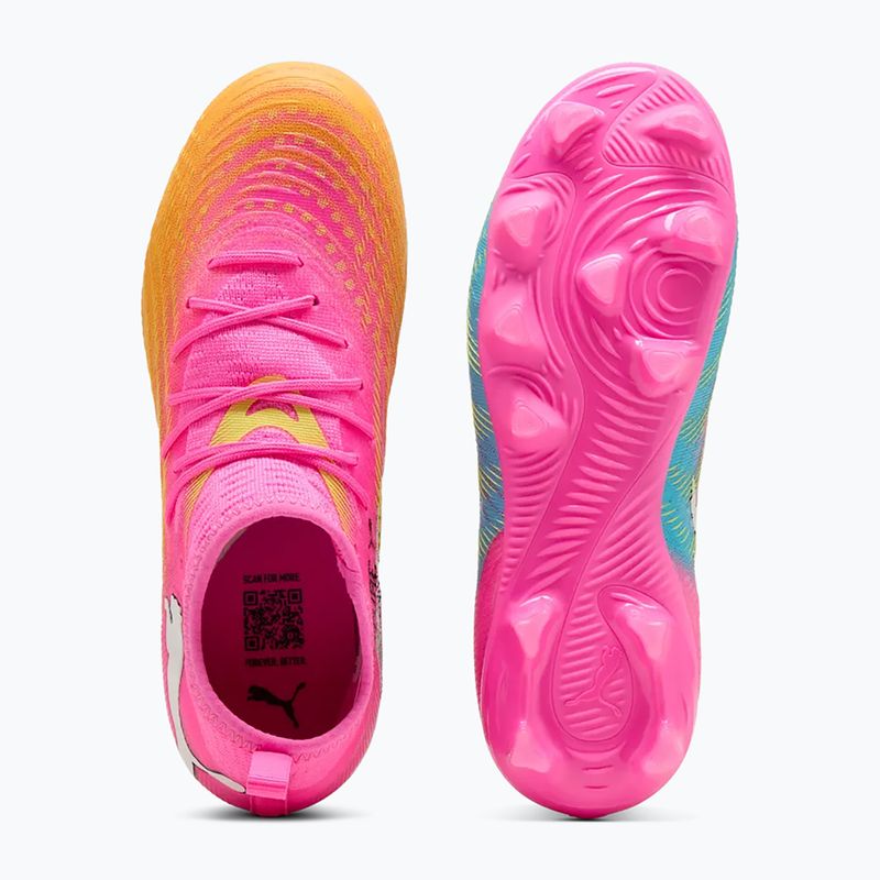 Children's football boots PUMA Future 9 Match FG/AG Jr poison pink/puma wht/sun stream/bright aqua/puma blk 3
