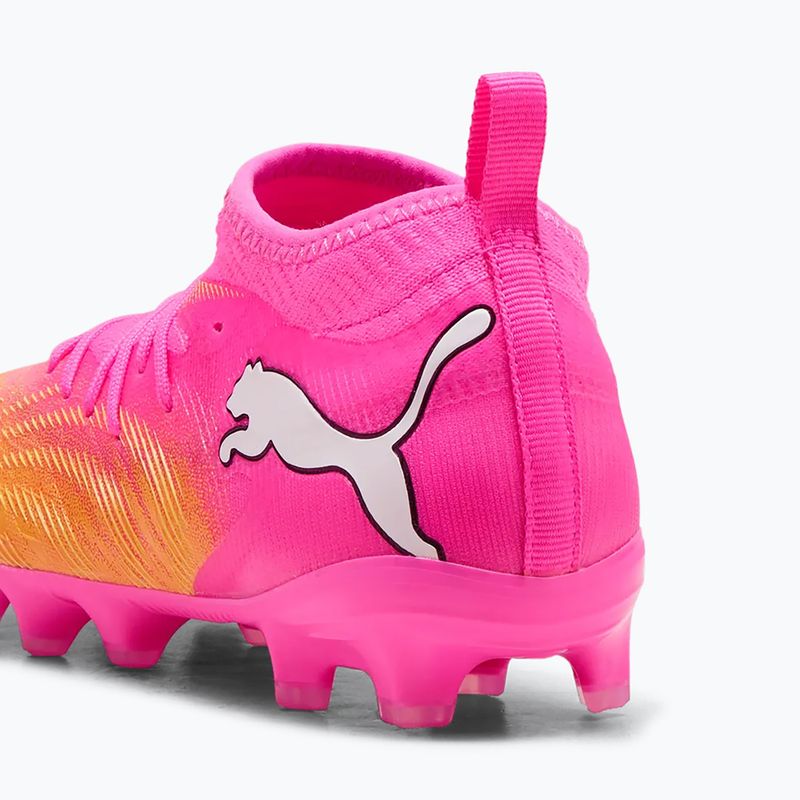 Children's football boots PUMA Future 9 Match FG/AG Jr poison pink/puma wht/sun stream/bright aqua/puma blk 5