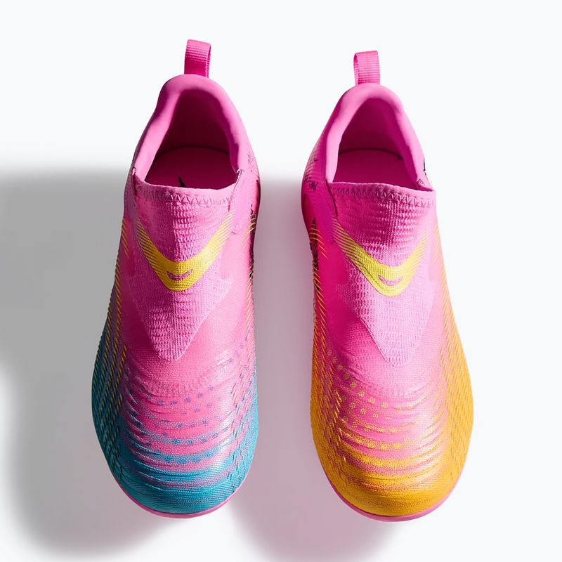 Children's football boots PUMA Future 9 Match LL FG/AG Jr poison pink/puma wht/sun stream/bright aqua/puma blk 5