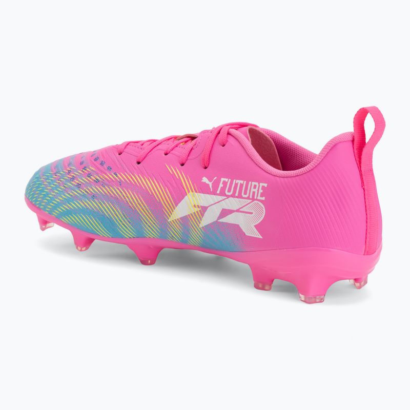 Children's football boots PUMA Future 9 Play FG/AG Jr poison pink/puma wht/sun stream/bright aqua/puma blk 3