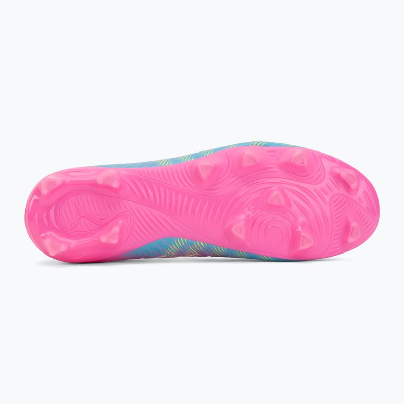 Children's football boots PUMA Future 9 Play FG/AG Jr poison pink/puma wht/sun stream/bright aqua/puma blk 4