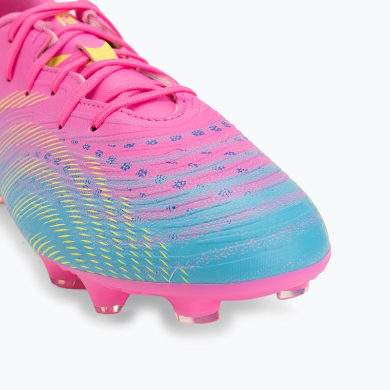 Children's football boots PUMA Future 9 Play FG/AG Jr poison pink/puma wht/sun stream/bright aqua/puma blk 7