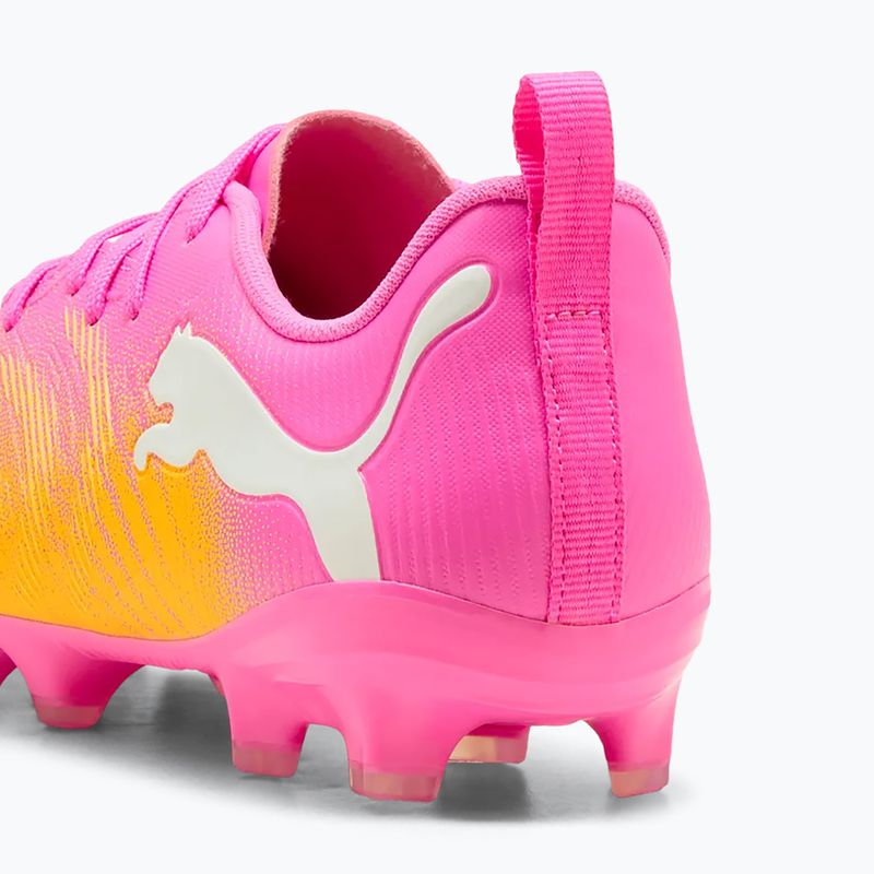 Children's football boots PUMA Future 9 Play FG/AG Jr poison pink/puma wht/sun stream/bright aqua/puma blk 4