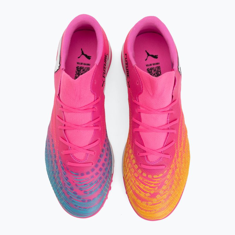 Football boots PUMA Future 9 Match Fusion TT poison pink/puma wht/sun stream/bright aqua/puma blk 5