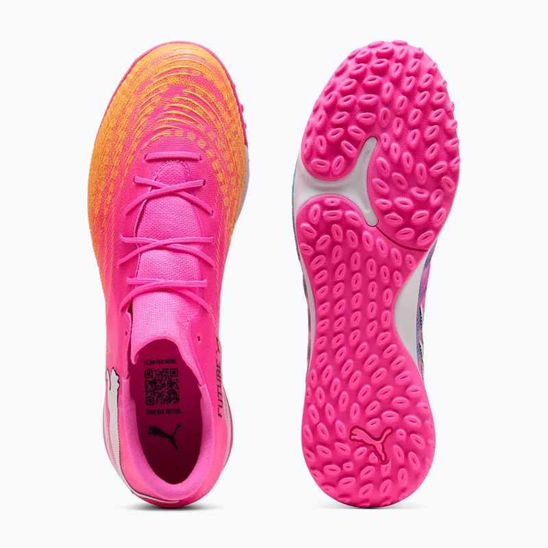 Football boots PUMA Future 9 Match Fusion TT poison pink/puma wht/sun stream/bright aqua/puma blk 3