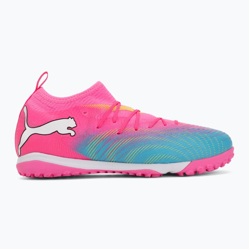 Children's football boots PUMA Future 9 Match TT + Mid Jr poison pink/puma wht/sun stream/bright aqua/puma blk 2
