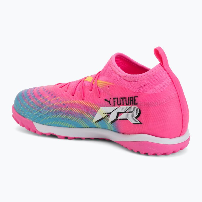 Children's football boots PUMA Future 9 Match TT + Mid Jr poison pink/puma wht/sun stream/bright aqua/puma blk 3