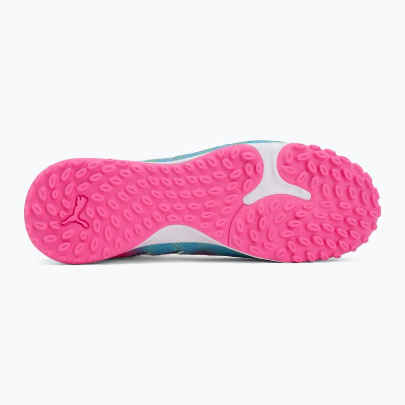 Children's football boots PUMA Future 9 Match TT + Mid Jr poison pink/puma wht/sun stream/bright aqua/puma blk 4