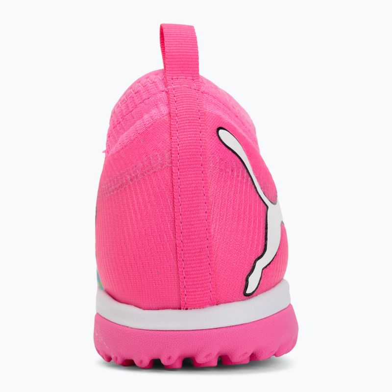 Children's football boots PUMA Future 9 Match TT + Mid Jr poison pink/puma wht/sun stream/bright aqua/puma blk 6