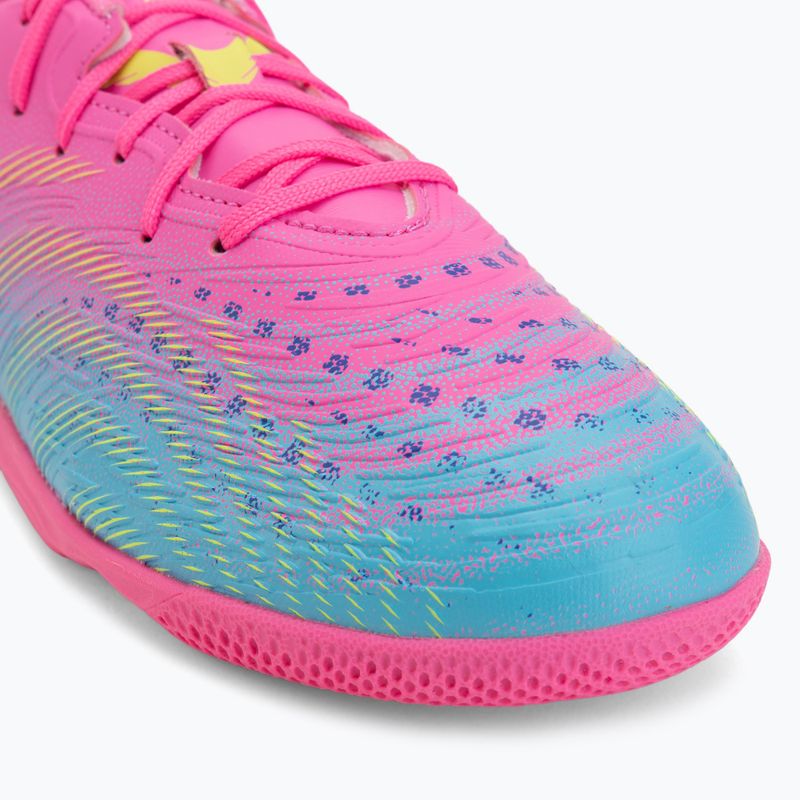 Children's football boots PUMA Future 9 Play IT Jr poison pink/puma wht/sun stream/bright aqua/puma blk 7