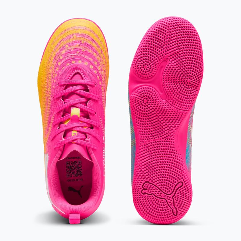 Children's football boots PUMA Future 9 Play IT Jr poison pink/puma wht/sun stream/bright aqua/puma blk 3