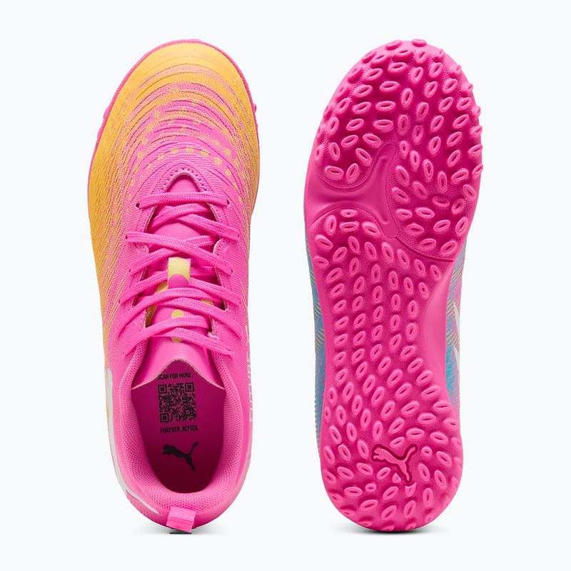 Children's football boots PUMA Future 9 Play TT poison pink/puma wht/sun stream/bright aqua/puma blk 5