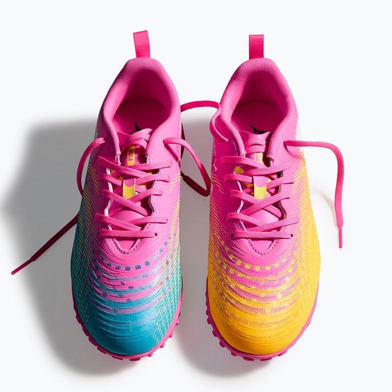 Children's football boots PUMA Future 9 Play TT poison pink/puma wht/sun stream/bright aqua/puma blk 6