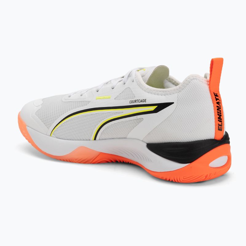 Handball shoes PUMA Eliminate Nitro 4 Game On puma white/glowing red/ultra blue 3