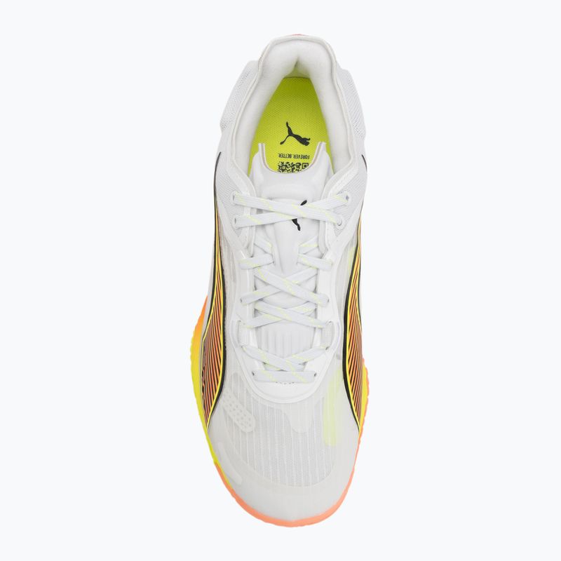 Handball shoes PUMA Accelerate Nitro SQD 4 Game On puma white/glowing red/ultra blue 5