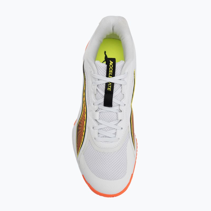 Handball shoes PUMA Accelerate Pro 4 Game On puma white/glowing red/ultra blue 5