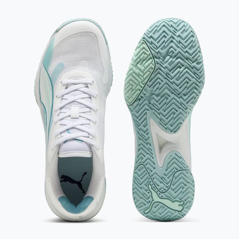 Handball shoes PUMA Accelerate Pro 4 Game On puma white/baltic sea blue/fresh water 3