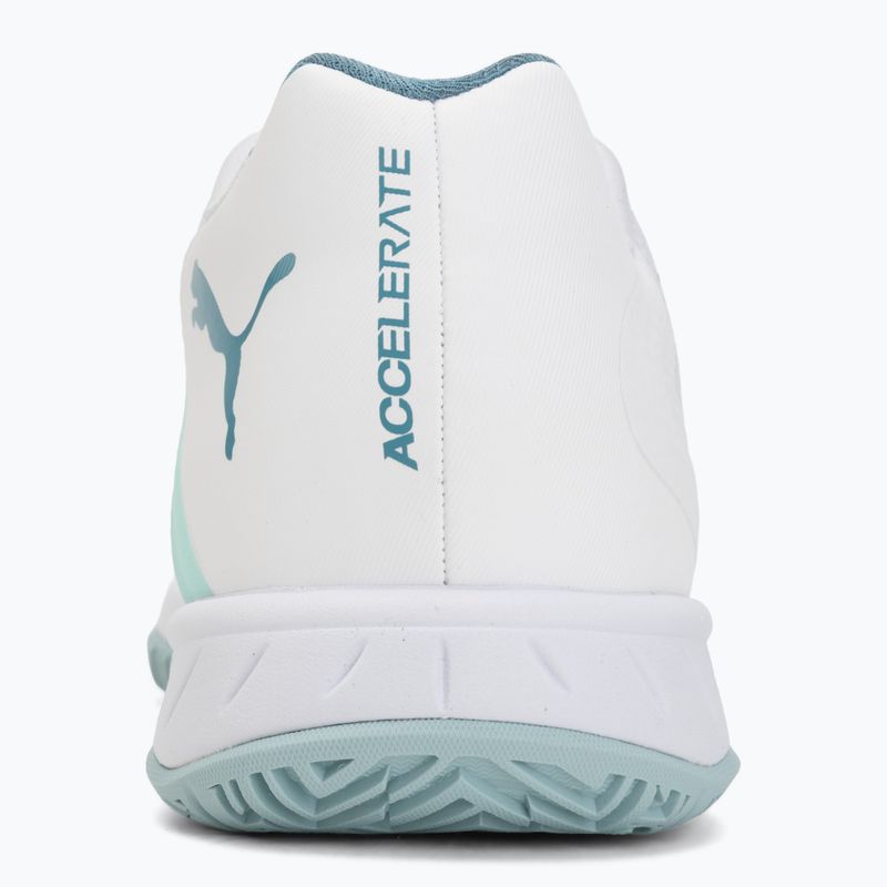 Handball shoes PUMA Accelerate Pro 4 Game On puma white/baltic sea blue/fresh water 6