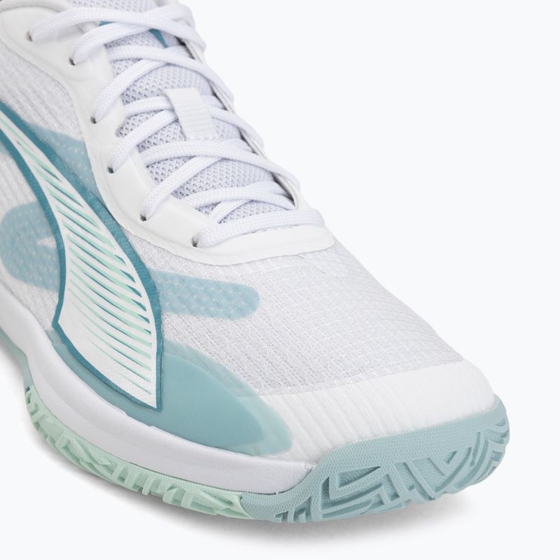 Handball shoes PUMA Accelerate Pro 4 Game On puma white/baltic sea blue/fresh water 7