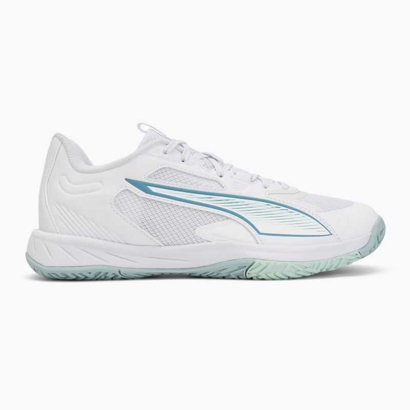 Handball shoes PUMA Accelerate Pro 4 Game On puma white/baltic sea blue/fresh water 2