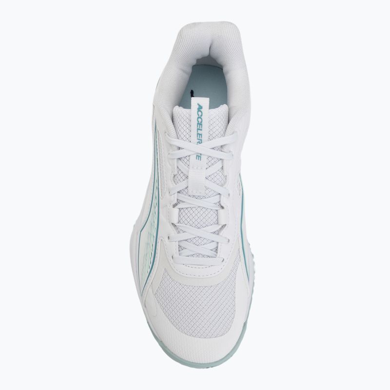 Handball shoes PUMA Accelerate Pro 4 Game On puma white/baltic sea blue/fresh water 5