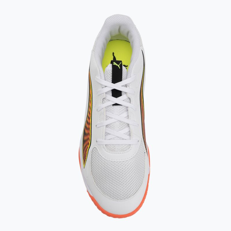 Children's handball shoes PUMA Accelerate 4 Game On Jr puma white/glowing red/ultra blue 5