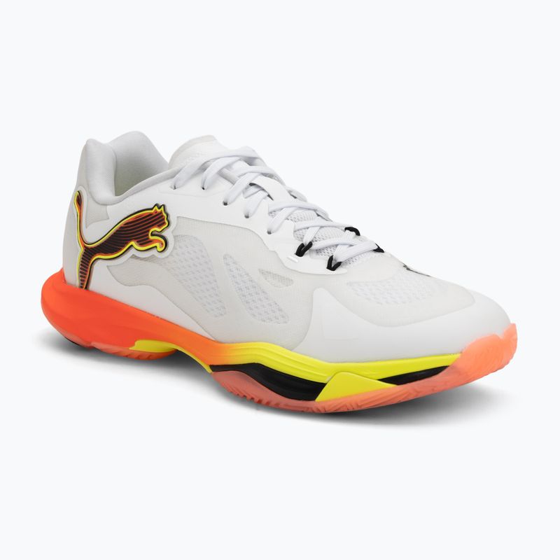 Handball shoes PUMA Vantage Nitro Game On puma white/glowing red/ultra blue