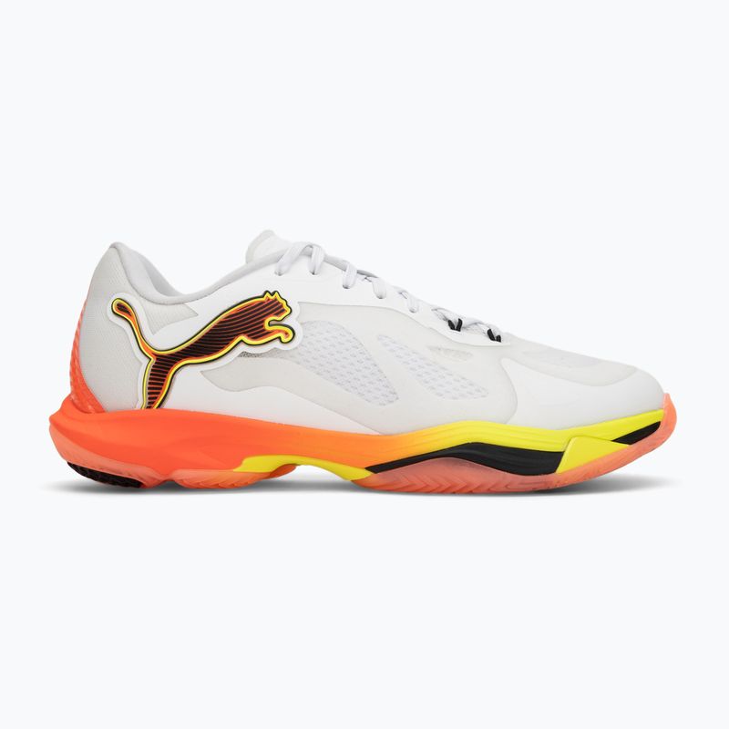 Handball shoes PUMA Vantage Nitro Game On puma white/glowing red/ultra blue 2