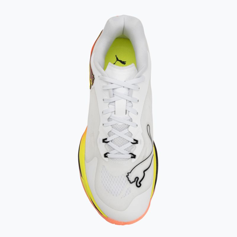 Handball shoes PUMA Vantage Nitro Game On puma white/glowing red/ultra blue 5