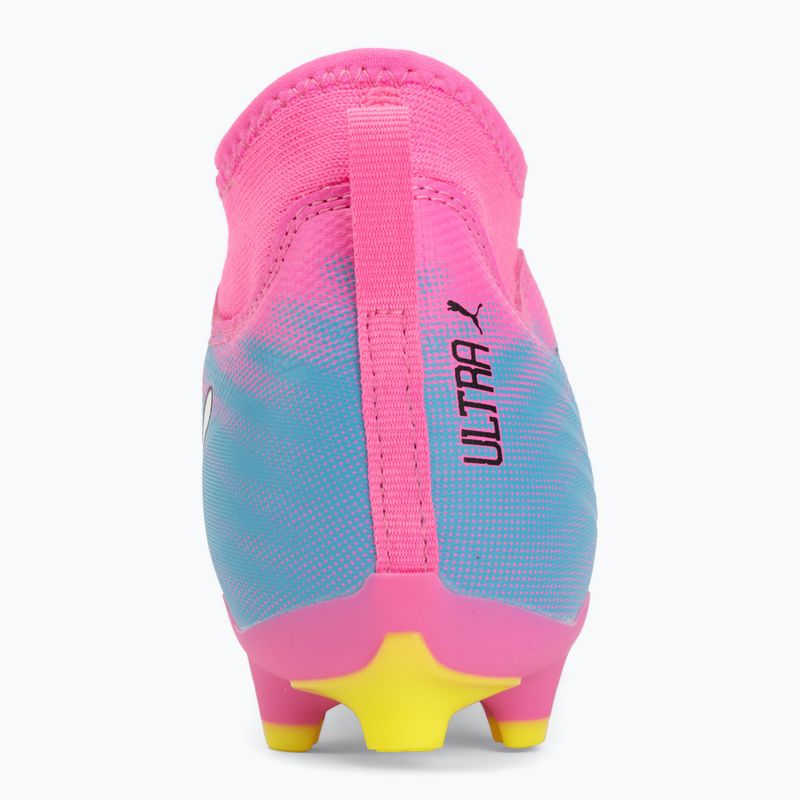 Children's football boots PUMA Ultra 6 Match+ LL FG/AG Jr poison pink/puma wht/sun stream/bright aqua/puma blk 6