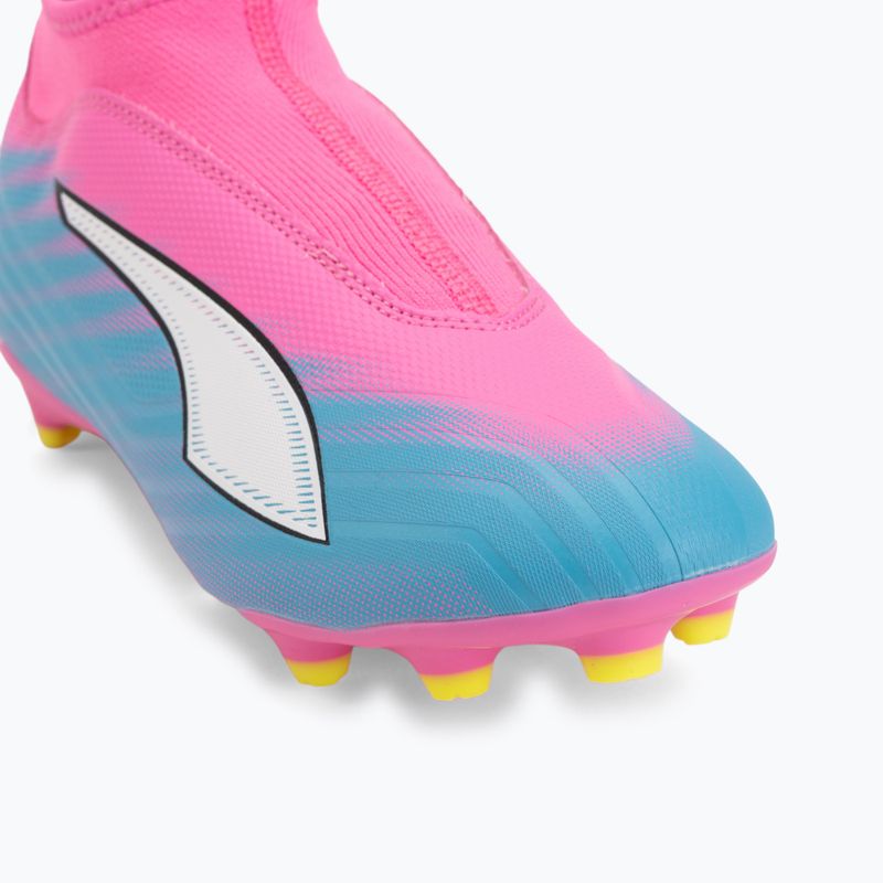 Children's football boots PUMA Ultra 6 Match+ LL FG/AG Jr poison pink/puma wht/sun stream/bright aqua/puma blk 7