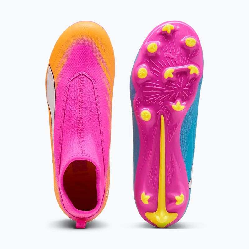 Children's football boots PUMA Ultra 6 Match+ LL FG/AG Jr poison pink/puma wht/sun stream/bright aqua/puma blk 4