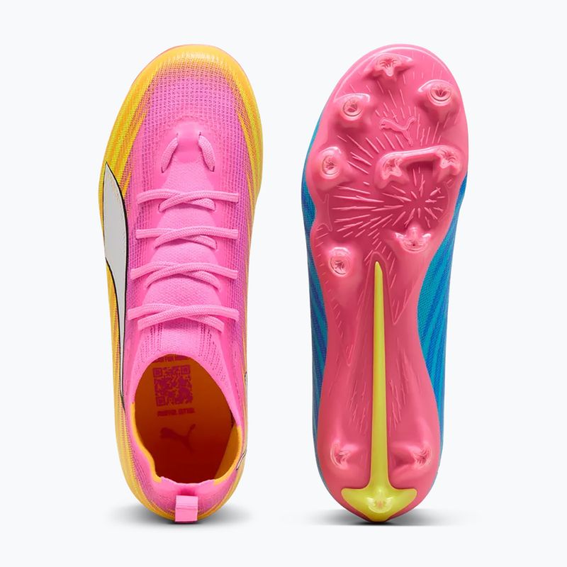 Children's football boots PUMA Ultra 6 Pro Jr FG/AG poison pink/puma wht/sunstream/bright aqua/puma blk 3