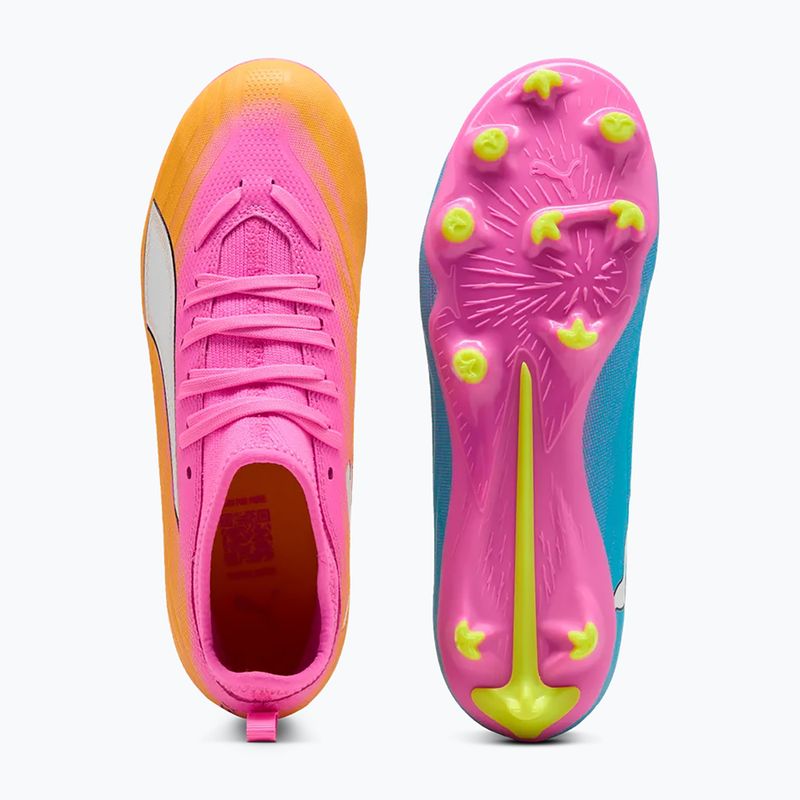Children's football boots PUMA Ultra 6 Match FG/AG Jr poison pink/puma wht/sun stream/bright aqua/puma blk 5