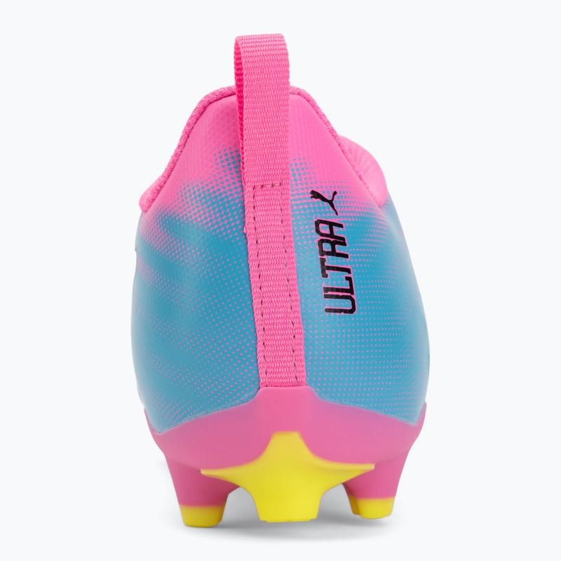 Children's football boots PUMA Ultra 6 Play FG/AG Jr poison pink/puma wht/sun stream/bright aqua/puma blk 6