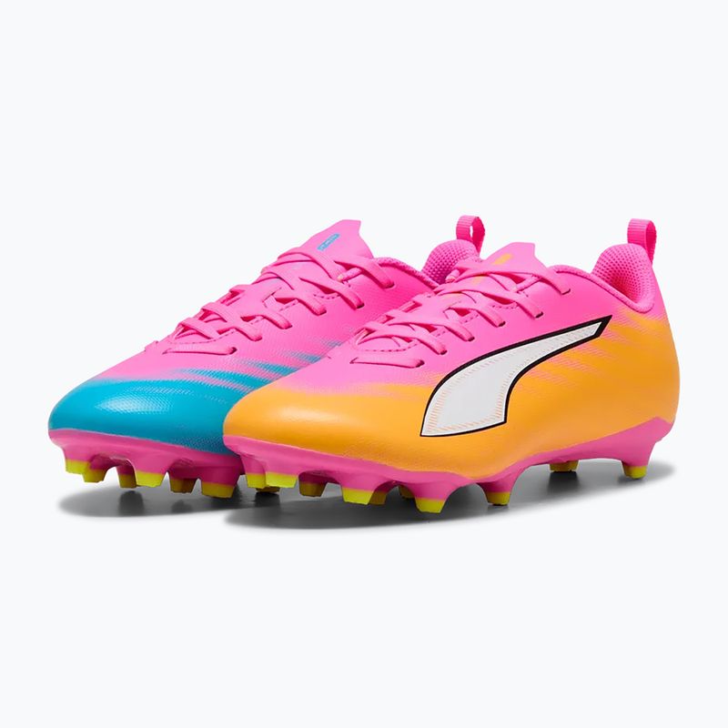 Children's football boots PUMA Ultra 6 Play FG/AG Jr poison pink/puma wht/sun stream/bright aqua/puma blk 4