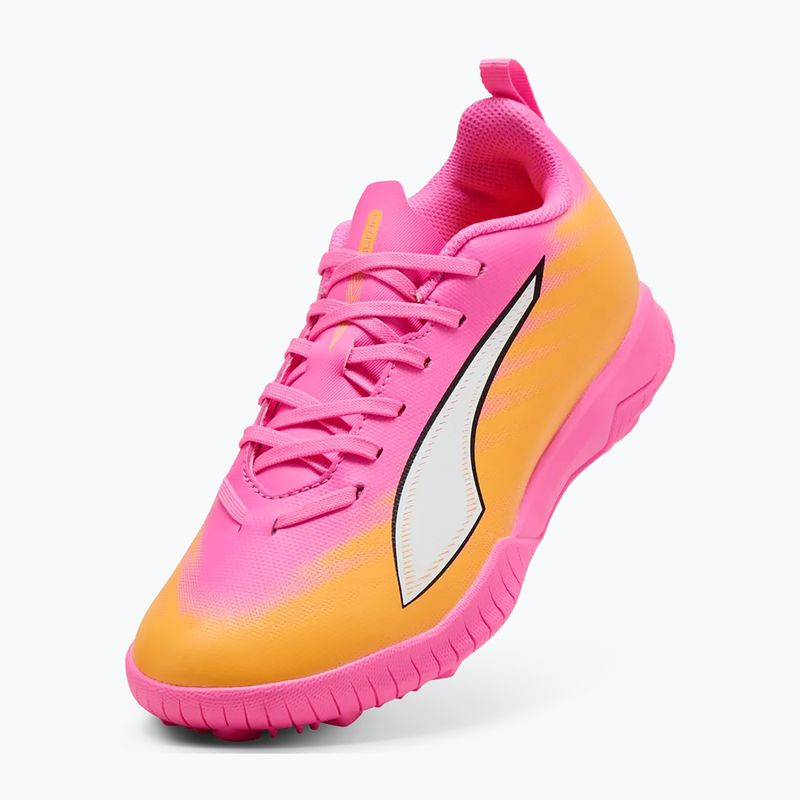 Children's football boots PUMA Ultra 6 Play TT Jr poison pink/puma wht/sun stream/bright aqua/puma blk 3