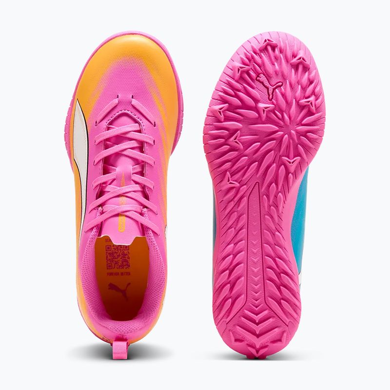 Children's football boots PUMA Ultra 6 Play TT Jr poison pink/puma wht/sun stream/bright aqua/puma blk 4