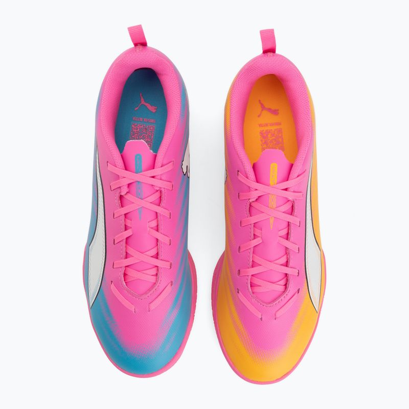 Children's football boots PUMA Ultra 6 Play It Jr poison pink/puma wht/sun stream/bright aqua/puma blk 5