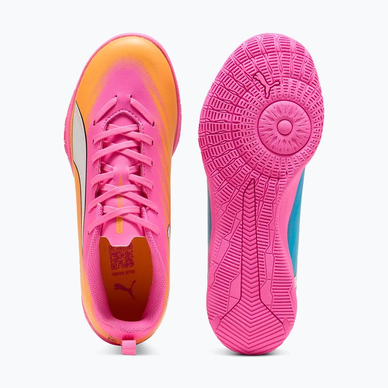 Children's football boots PUMA Ultra 6 Play It Jr poison pink/puma wht/sun stream/bright aqua/puma blk 4
