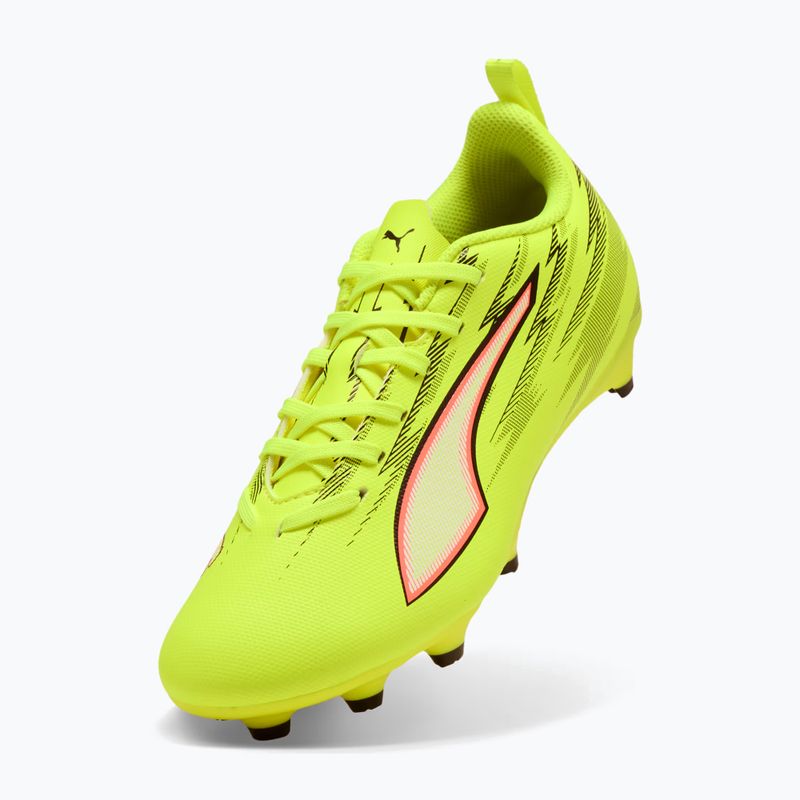 Children's football boots PUMA Ultra 6 Play FG/AG Jr yellow alert/puma black/glowing red/lime squeeze 8