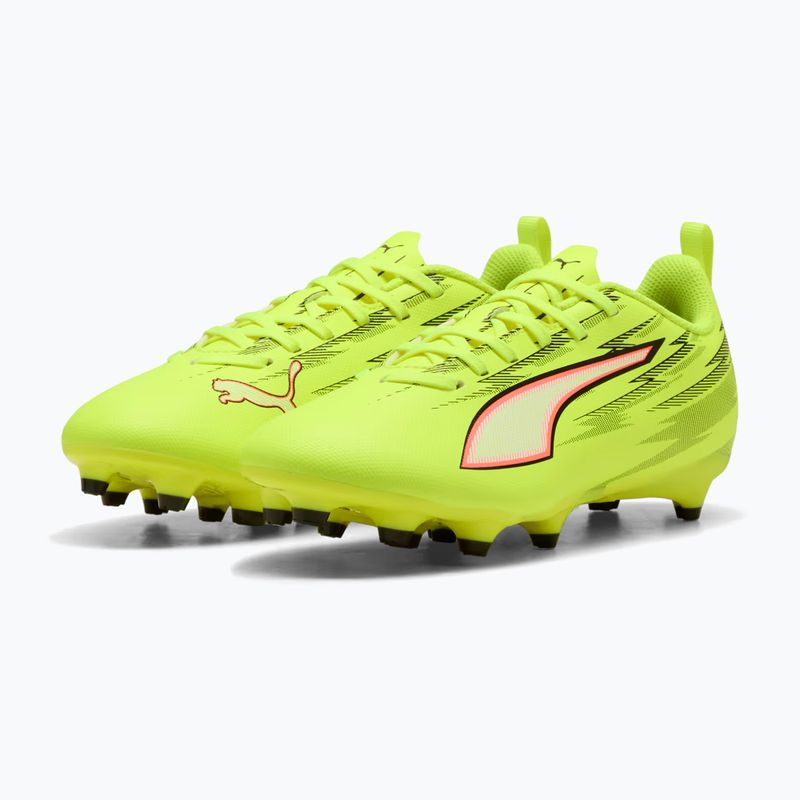 Children's football boots PUMA Ultra 6 Play FG/AG Jr yellow alert/puma black/glowing red/lime squeeze 9