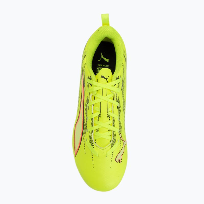 Children's football boots PUMA Ultra 6 Play FG/AG Jr yellow alert/puma black/glowing red/lime squeeze 5