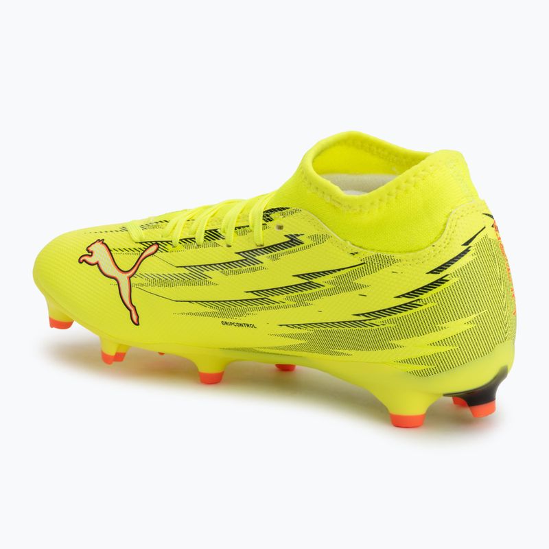 Football boots PUMA Ultra 6 Play+ FG/AG yellow alert/puma black/glowing red/lime squeeze 3