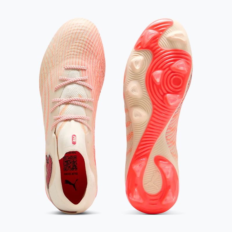 Football boots PUMA Future 9 Fusin FG/AG sugared almond/puma white/ultra red/puma black 3