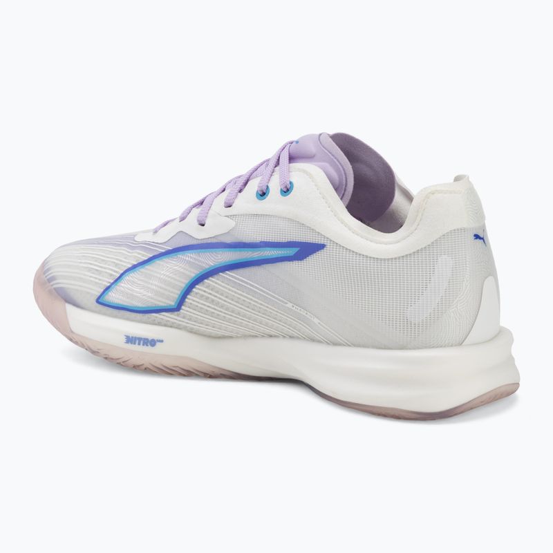 Handball shoes PUMA Accelerate Nitro SQD 5 puma white/royal sapphire/light lavender 3