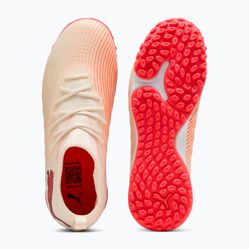 Children's football boots PUMA Future 9 Match TT+ Mid Jr sugared almond/puma white/ultra red/puma black 5