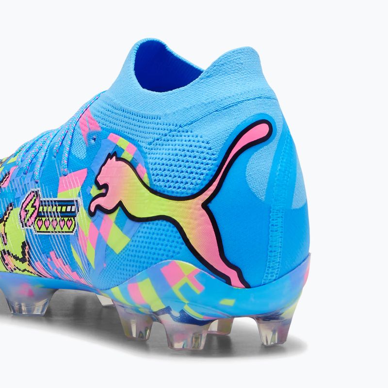 Football boots PUMA Future 9 Ultimate Advanced Level FG puma white/blue glimmer/pink glimmer/yellow alert 6
