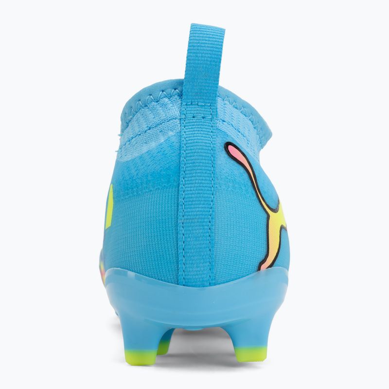 Children's football boots PUMA Future 9 Match Advanced Level FG/AG Jr puma white/blue glimmer/pink glimmer/yellow alert 6