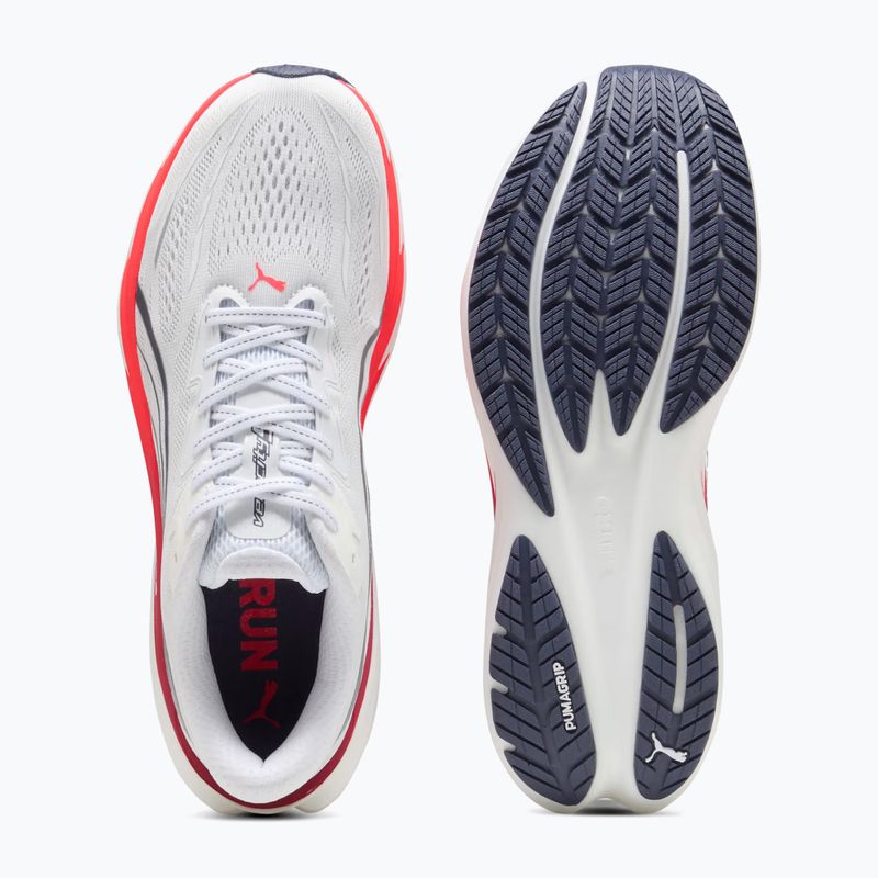 Men's running shoes Puma Velocity Nitro 5 puma white/ultra red 4